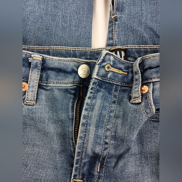 Classic GAP Flare,Wide Leg Designer Dark Blue Denim Jeans (#196) - Picture 4 of 8